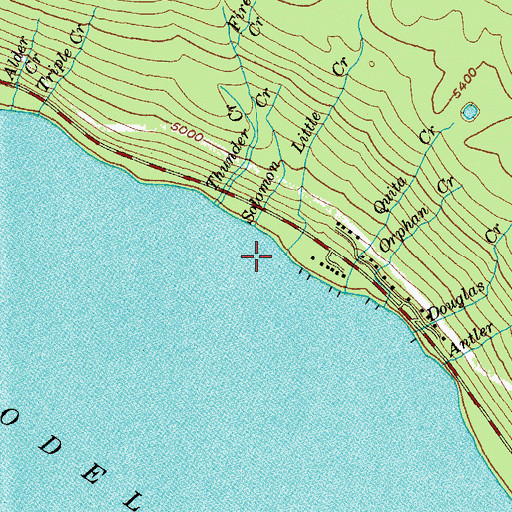 Topographic Map of Little Creek, OR