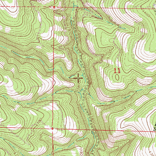 Topographic Map of Little Dark Canyon, OR