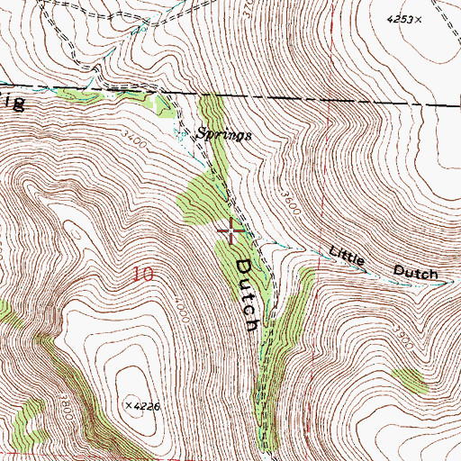 Topographic Map of Little Dutch Canyon, OR