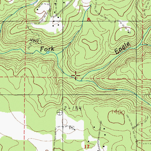 Topographic Map of Little Eagle Creek, OR