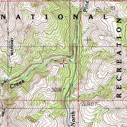 Topographic Map of Little Elk Creek, OR