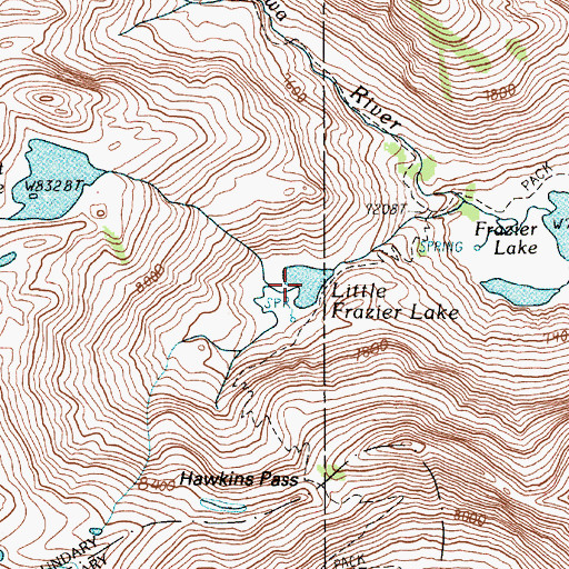 Topographic Map of Little Frazier Lake, OR