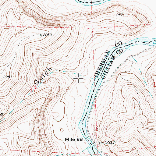 Topographic Map of Little Gulch, OR