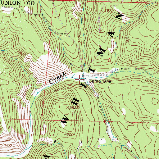 Topographic Map of Little John Day Creek, OR