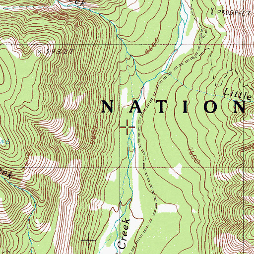 Topographic Map of Little Kettle Creek, OR