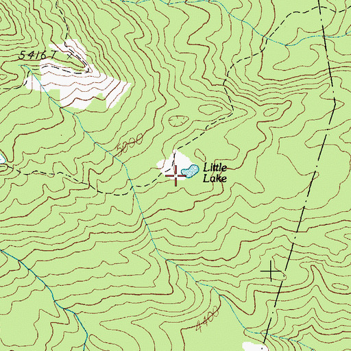 Topographic Map of Little Lake, OR