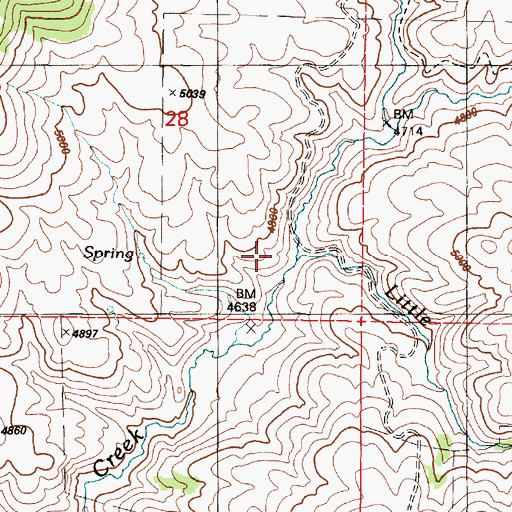Topographic Map of Little Lost Creek, OR
