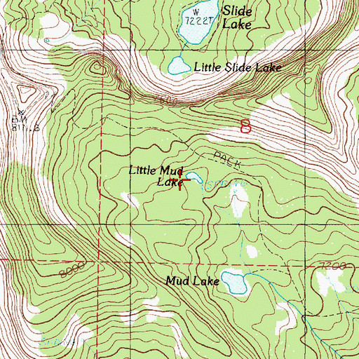 Topographic Map of Little Mud Lake, OR