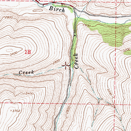 Topographic Map of Little Pearson Creek, OR