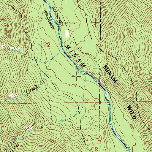 Topographic Map of Little Pot Creek, OR