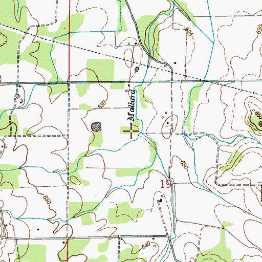 Topographic Map of Blowing Spring Branch, AL