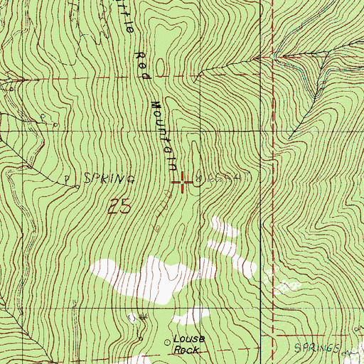Topographic Map of Little Red Mountain, OR