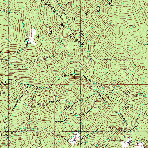 Topographic Map of Little Red Mountain Creek, OR