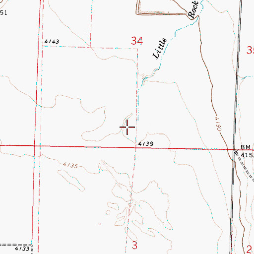 Topographic Map of Little Rock Creek, OR
