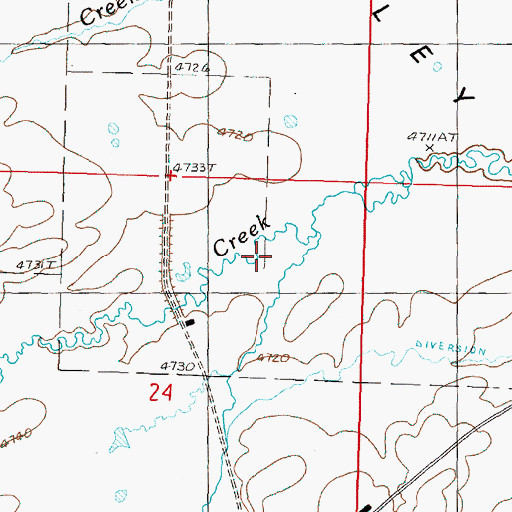Topographic Map of Little Scotty Creek, OR