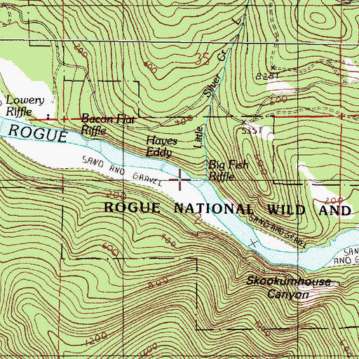 Topographic Map of Little Silver Creek, OR