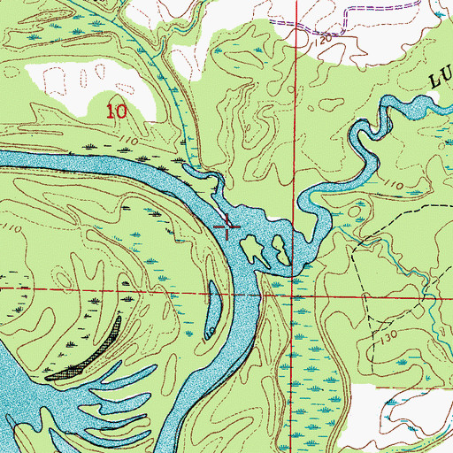 Topographic Map of Blubber Creek, AL
