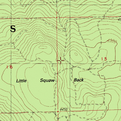 Topographic Map of Little Akawa Butte, OR