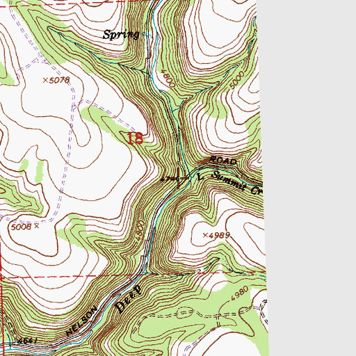 Topographic Map of Little Summit Creek, OR