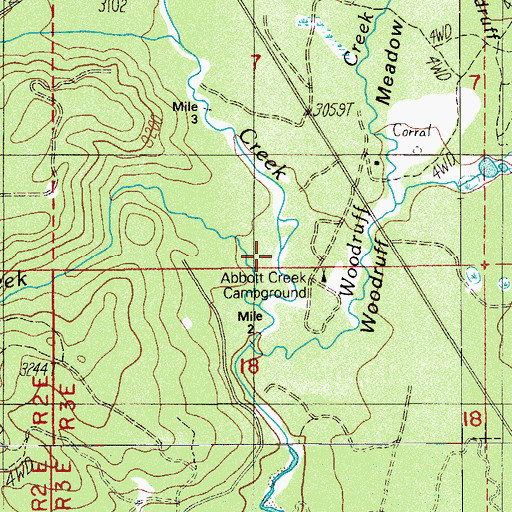 Topographic Map of Little Sunshine Creek, OR