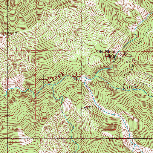 Topographic Map of Little Todd Creek, OR