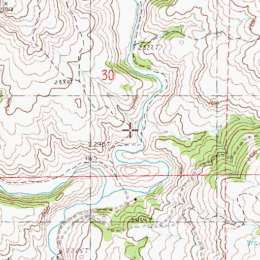 Topographic Map of Little Wall Creek, OR