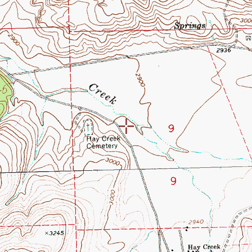 Topographic Map of Little Willow Creek, OR