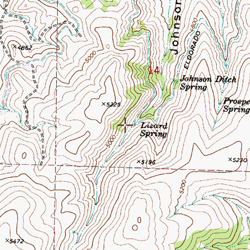 Topographic Map of Lizard Spring, OR