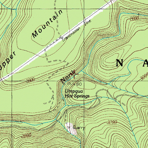 Topographic Map of Loafer Creek, OR