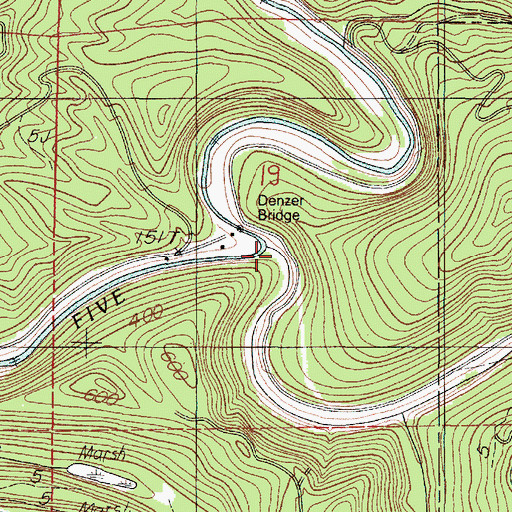 Topographic Map of Lobster Creek, OR