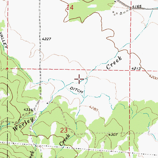 Topographic Map of Lockhart Creek, OR