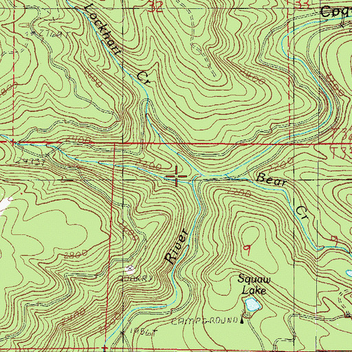 Topographic Map of Lockhart Creek, OR