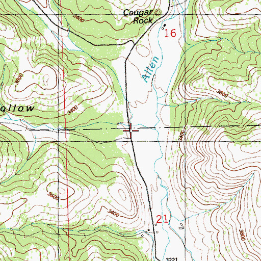 Topographic Map of Lofton Creek, OR
