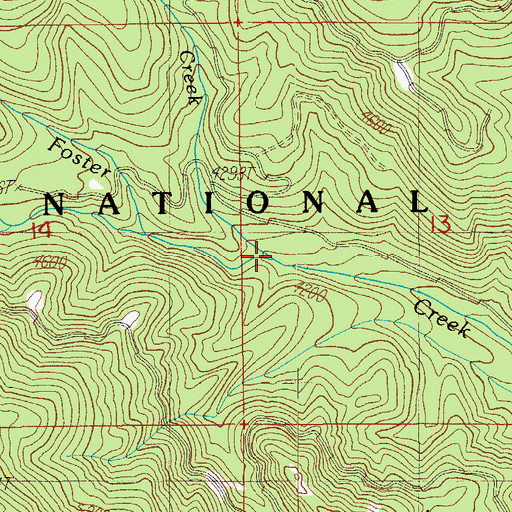 Topographic Map of Log Creek, OR