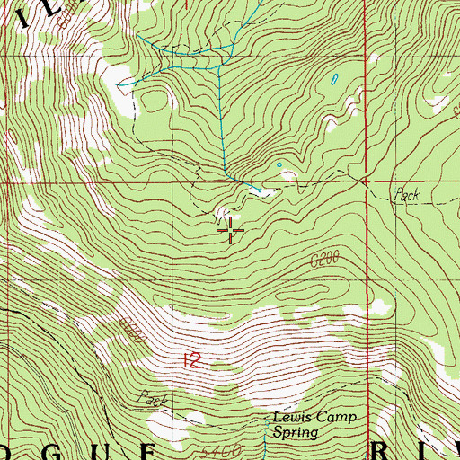 Topographic Map of Log Pile Trail, OR