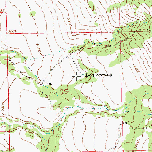 Topographic Map of Log Spring, OR