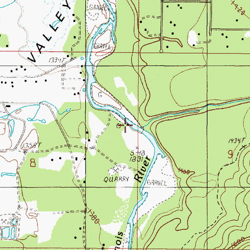 Topographic Map of Logan Cut, OR