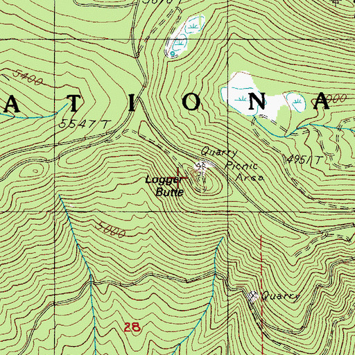 Topographic Map of Logger Butte, OR