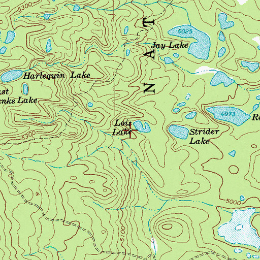Topographic Map of Lois Lake, OR