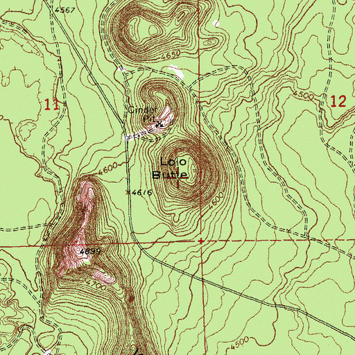 Topographic Map of Lolo Butte, OR