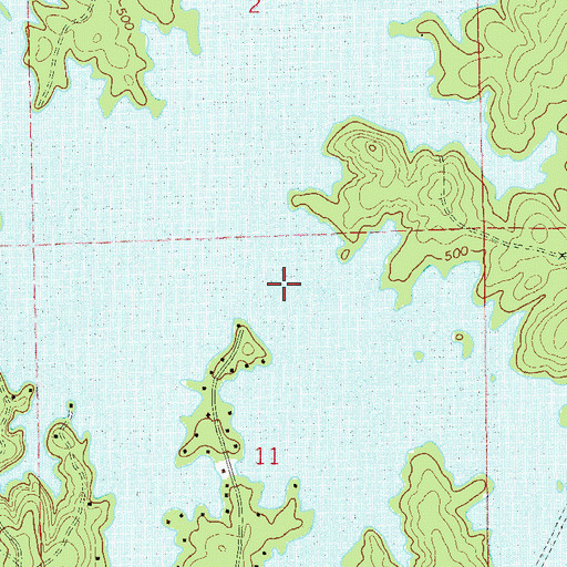 Topographic Map of Blue Creek, AL