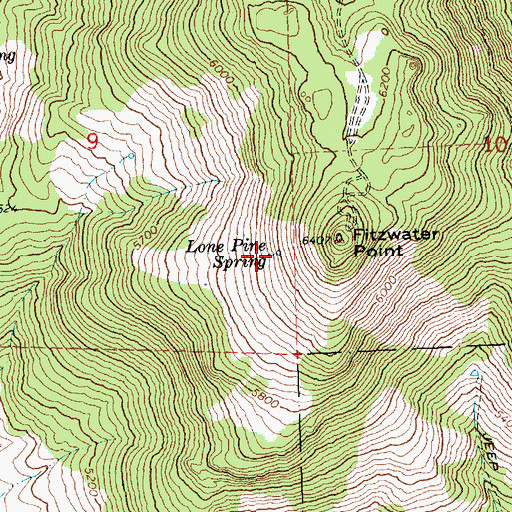 Topographic Map of Lone Pine Spring, OR
