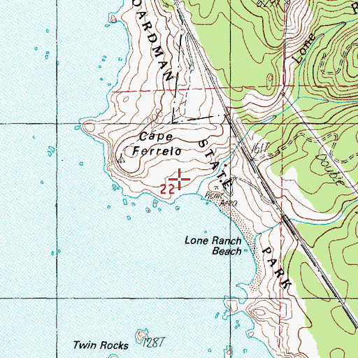 Topographic Map of Lone Ranch Creek, OR