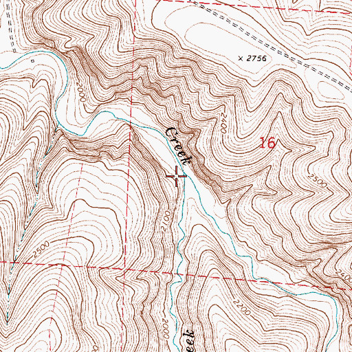 Topographic Map of Lone Rock Creek, OR