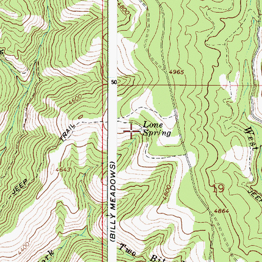 Topographic Map of Lone Spring, OR
