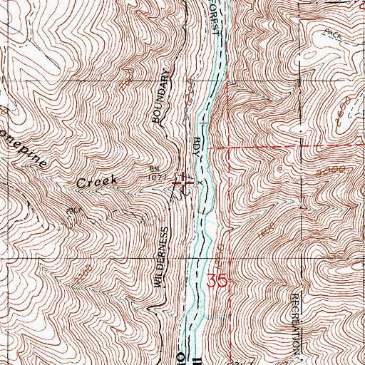 Topographic Map of Lonepine Creek, OR
