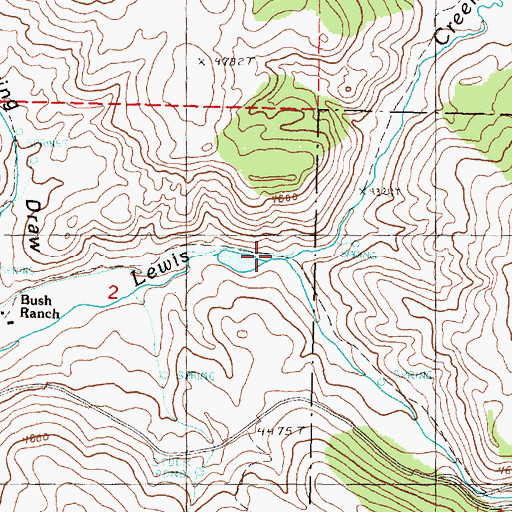 Topographic Map of Lonesome Creek, OR