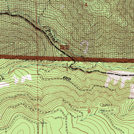 Topographic Map of Long Branch Creek, OR