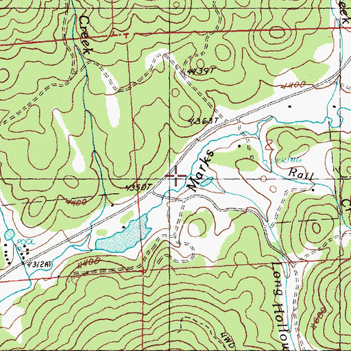 Topographic Map of Long Hollow Creek, OR