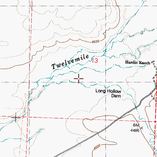 Topographic Map of Long Hollow Creek, OR